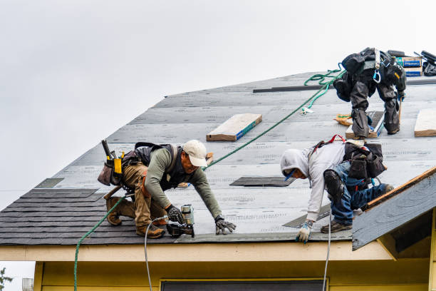 Professional Roofing technician working in Manchester, IA